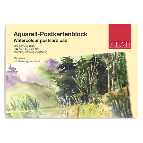 Aquarell-Postkartenblock A5 300g 20Blatt