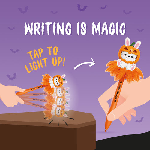 Leuchtender Kugelschreiber - Pumpkin Bunny - Writing is Magic