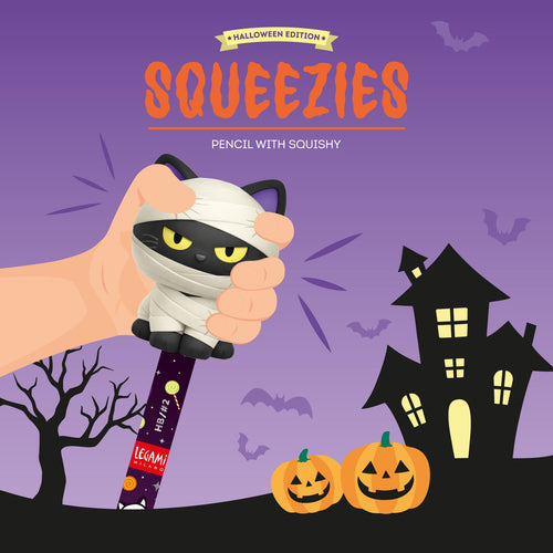 Halloween-Anti-Stress-Bleistift Mummy Cat „Nine Lives Later“ - Squeezies