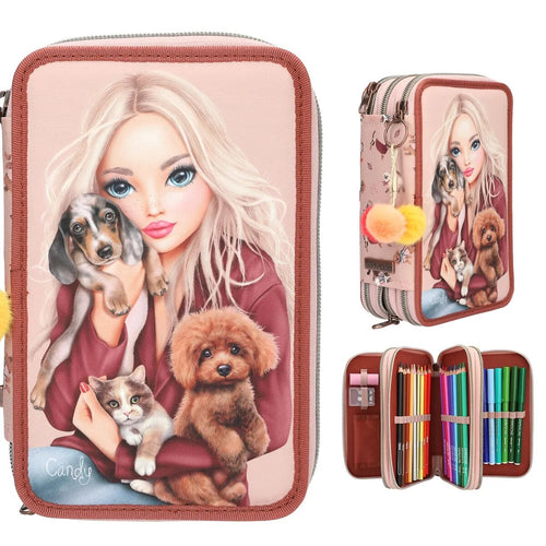 Depesche 0013673 TOPModel 3 Fach Federtasche FUR EVER FRIENDS