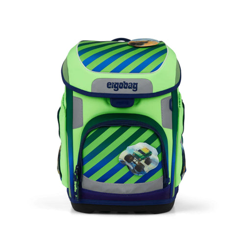 ergobag cubo Schulranzen-Set Truckbär 5-teilig special edition 19 Liter blau grün