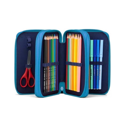 ergobag Maxi Mäppchen Bärassic Garden blau 40-teilig 20 x 6,5 x 13.5 cm