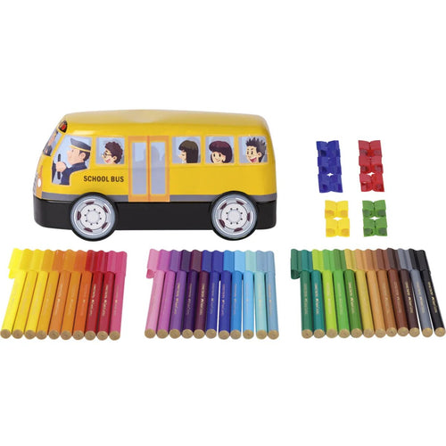 Faber-Castell Filzstifte Connector Bus, 33 Stifte