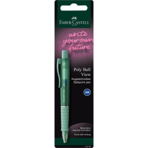 Faber-Castell Kugelschreiber Poly Ball View BK, 1 Stück, 4-fach sortiert