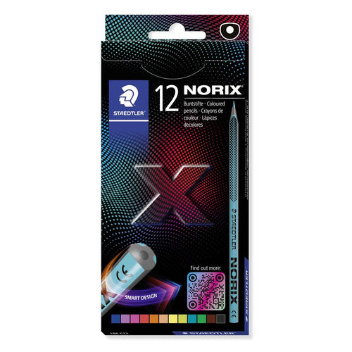 STAEDTLER® NORIX® 186 Buntstift, Kartonetui mit 12 Buntstiften in sortierten Farben