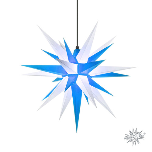 Stern A7 blau/weiß, ca. 68cm, Plastik