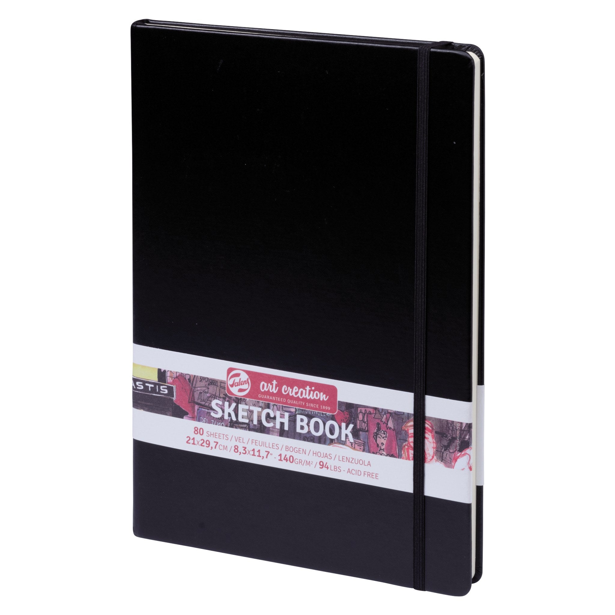 Talens Art Creation Skizzenbuch Schwarz 21 x 29.7 cm 140 g 80 Bogen