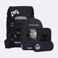 Beckmann Classic Maxi Schulranzen 6-teiliges Set, Pixel