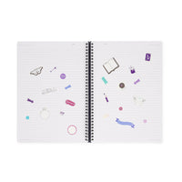 SPIRAL-BOUND NOTEBOOK - LINIERTES HEFT MIT SPIRALBINDU - MOTH