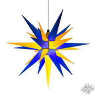 Stern A7 blau/gelb OL, ca. 68cm, Plastik Edition Oberlausitz- blau-gelb A7