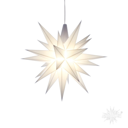 Herrnhuter Stern A1e weiß, ca. 13cm, Plastik, inkl. LED E10