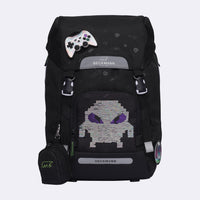 Beckmann Classic Maxi Schulranzen 6-teiliges Set, Pixel