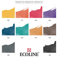 Royal Talens Ecoline Brush Pen Dunkeltönen-Set 10 Farben