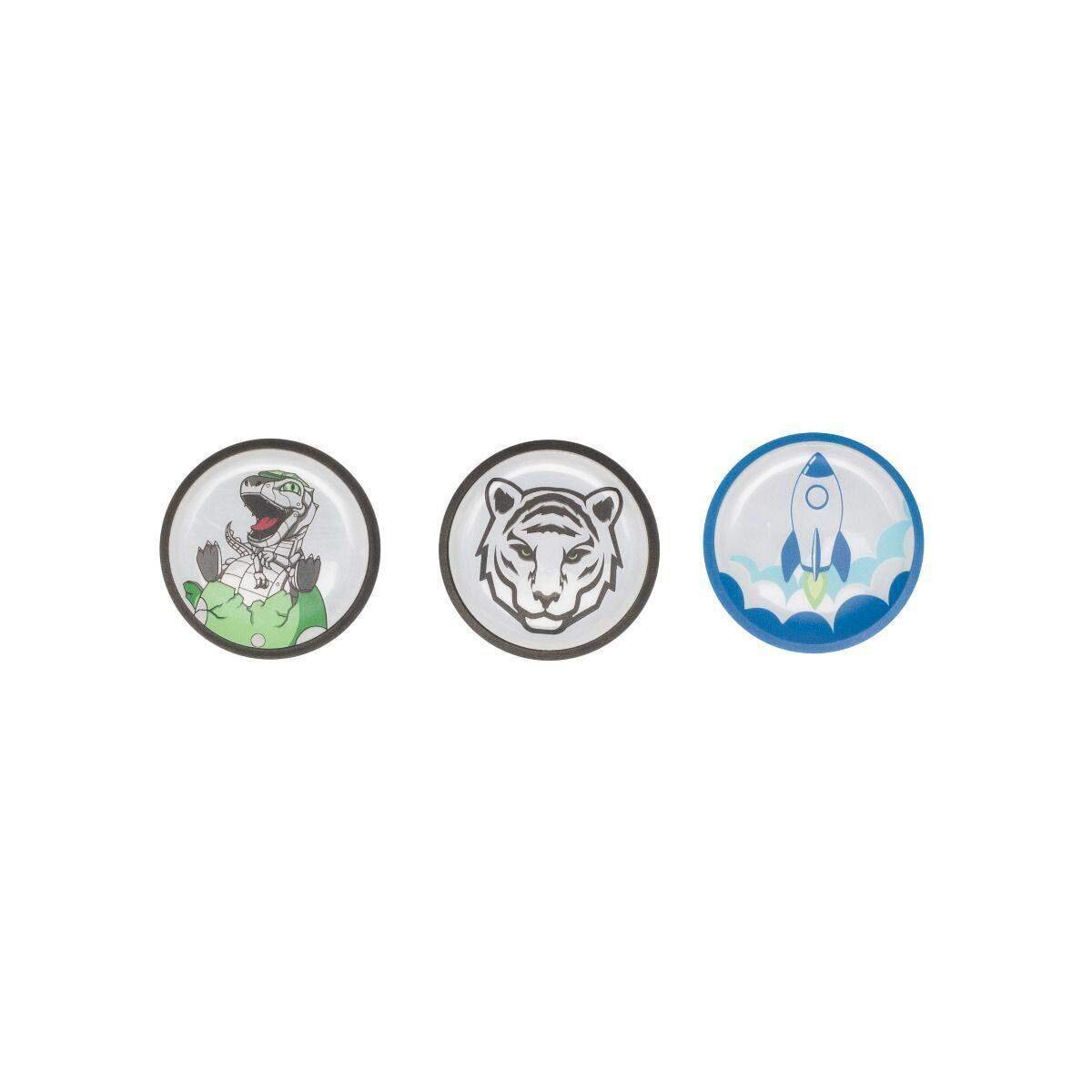 Beckmann Button Set Blau, 3-teilig