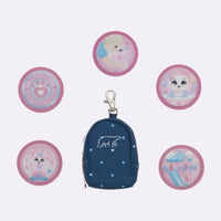 Beckmann Schulrucksack-Set Classic "Pet Friends blue" 7-teilig