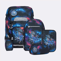 Beckmann Schulrucksackset Classic Ninja Elements 6-teilig 22 Liter Schwarz - Produktansicht bei Farbe und mehr