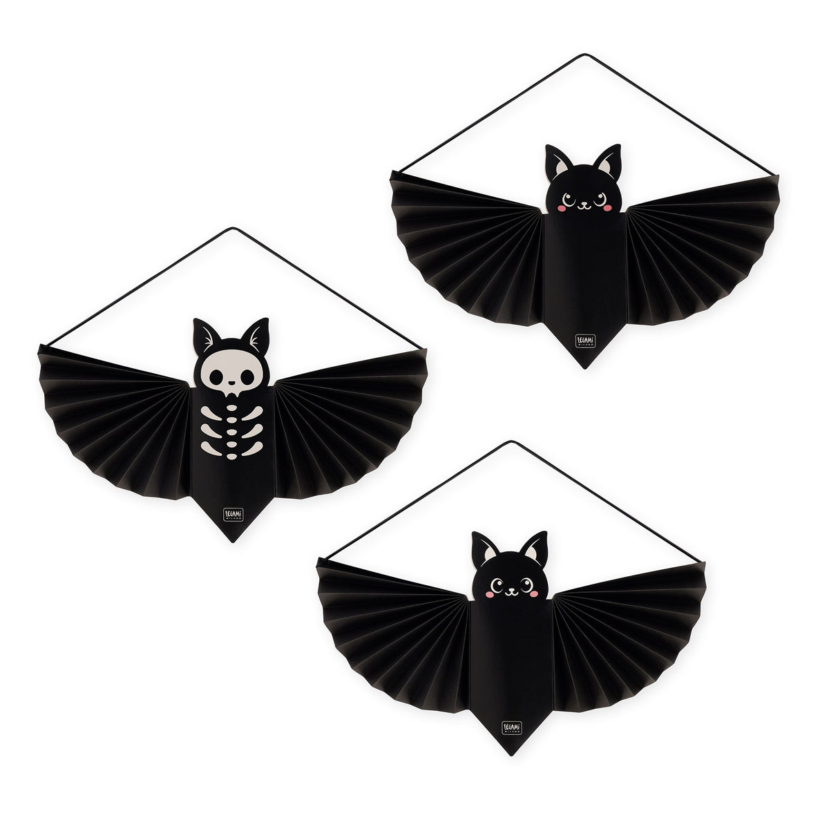 Set mit 3 Hängedekorationen aus Papier - Bat Blitz