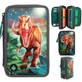 Depesche Dino World 3-Fach Federtasche LED grau