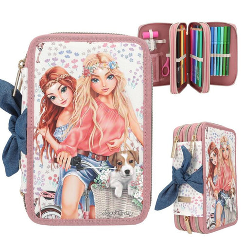 Depesche 12921 TOPModel 3 Fach Federtasche VELO FLEUR
