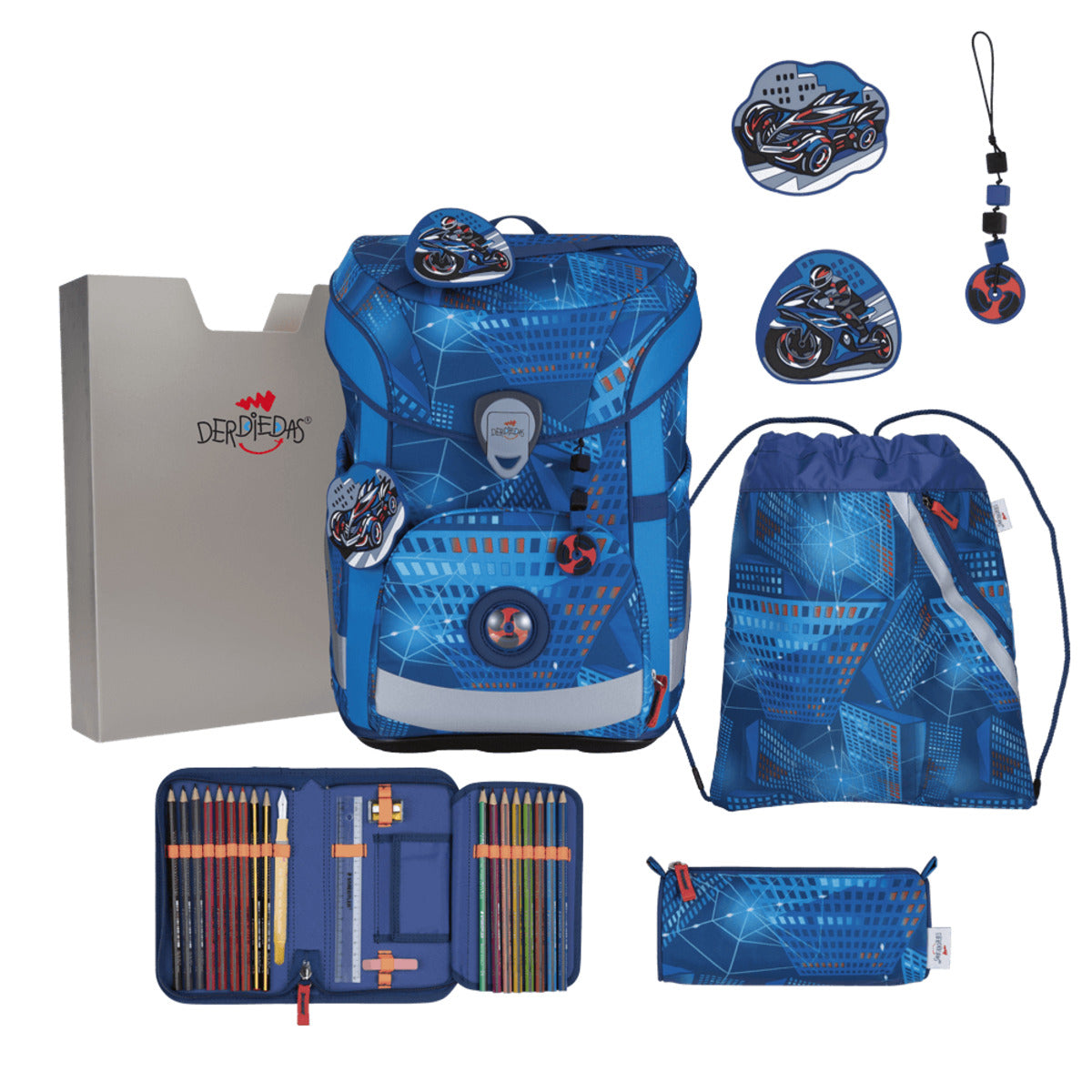 DerDieDas ErgoFlex Easy Schulranzen-Set 5tlg. Turbo Speed 22,5 Liter