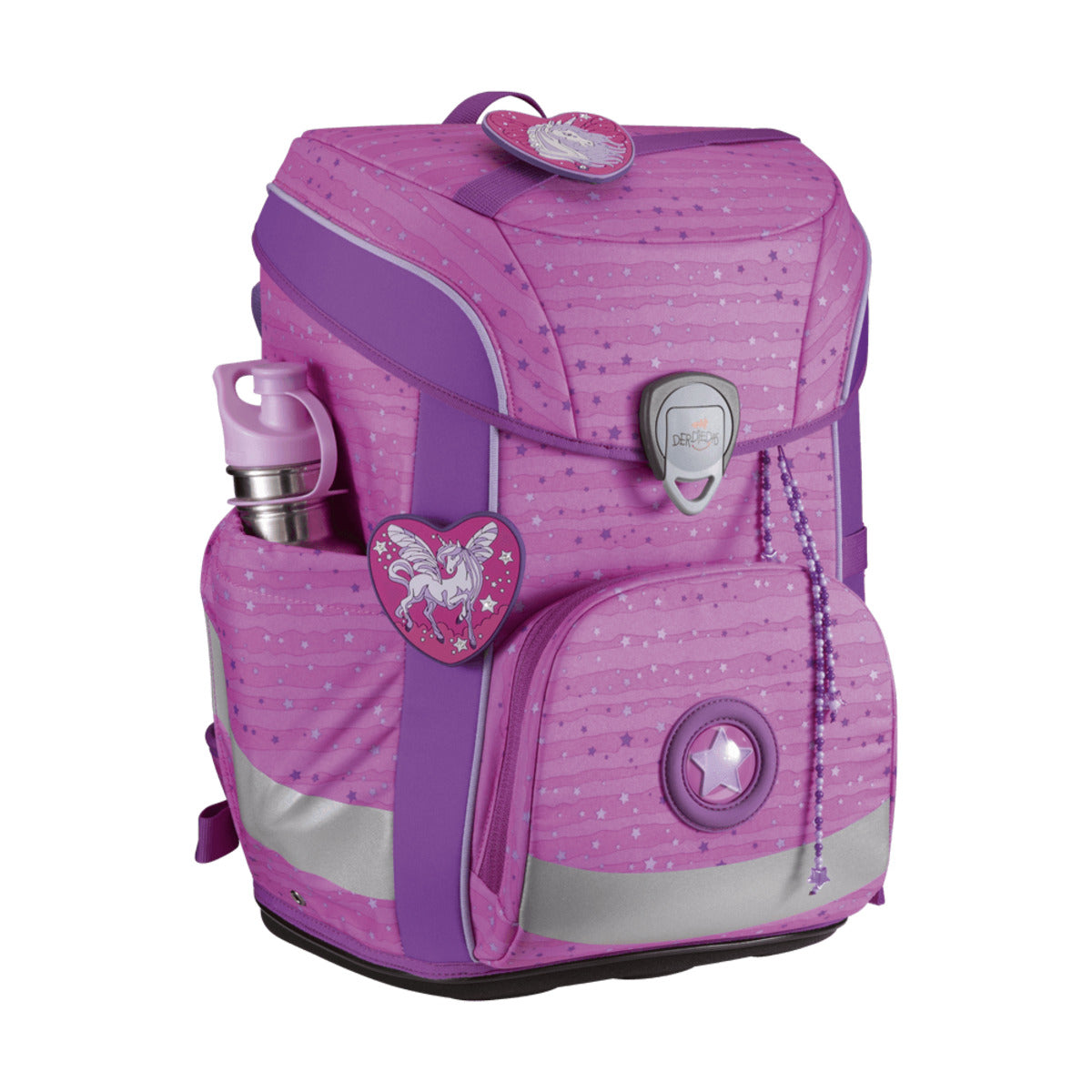 DerDieDas ErgoFlex Easy Schulranzen-Set 5tlg. Purple Unicorn 22,5 Liter