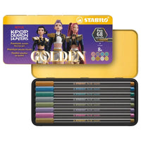 Premium Metallic-Filzstift STABILO Pen 68 metallic KPop Demon Hunters 8er Metalletui - Special "Golden" Edition