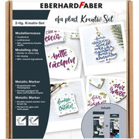Eberhard Faber Kreativ Set EFA Plast, 2 teiliges Set bestehend aus Modelliermasse und 1 Pck.Metallic Marker - Produktansicht bei Farbe und mehr