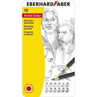 Eberhard Faber Zeichenbleistifte Metalletui, 12 Stück - Produktansicht bei Farbe und mehr