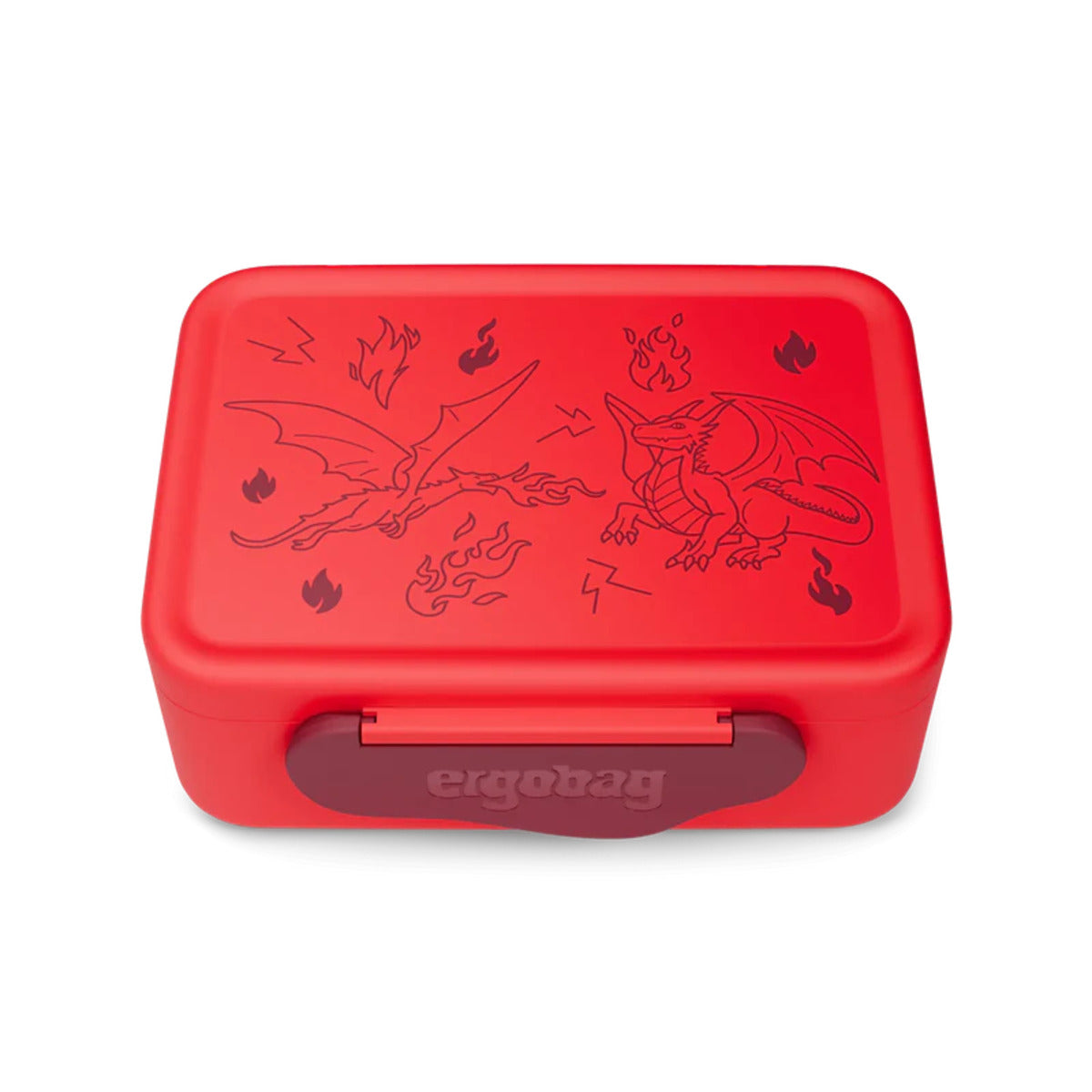 ergobag Brotdose Drache rot 17 x 7 x 14 cm leichter und robuster Kunststoff