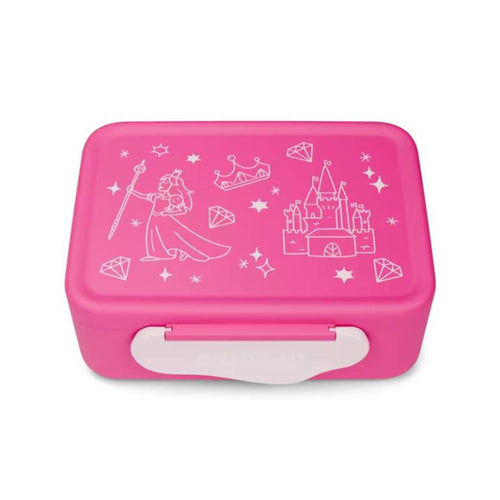 ergobag Brotdose Königin aus leichtem und robustem Kunstoff rosa 17 x 7 x 14 cm