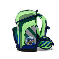 ergobag cubo Schulranzen-Set Truckbär 5-teilig special edition 19 Liter blau grün