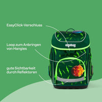 ergobag cubo Schulranzen-Set Truckbär 5-teilig special edition 19 Liter blau grün