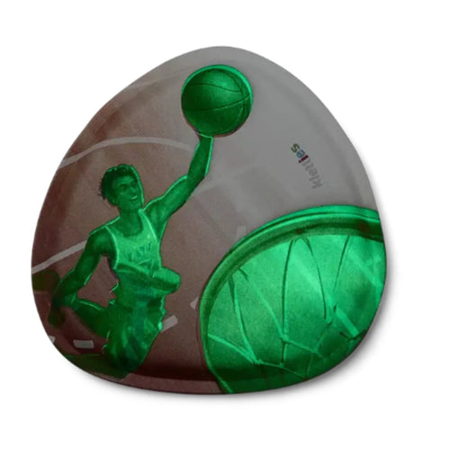 ergobag Glow in the Dark Klettie Basketball bunt Rot Gelb 10 x 9 x 1 cm