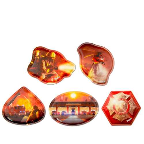 ergobag Kontur Kletties-Set Feuerwehr, 5-teilig bunt 10 x 0,4 x 9 cm