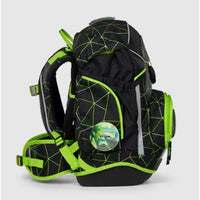 ergobag PACK Set Schulranzen-Set CyBär Race, 6-teilig schwarz grün 20 Liter