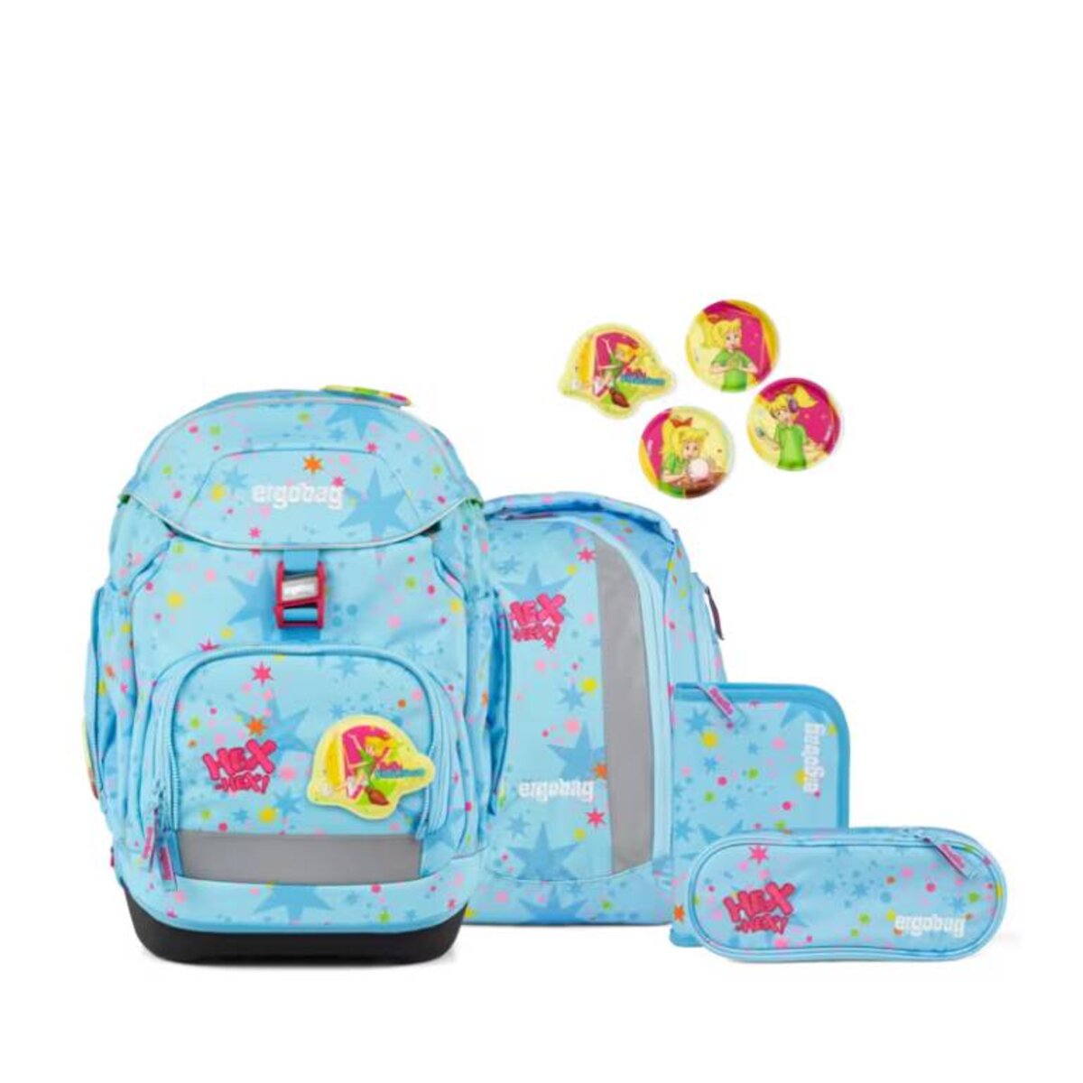 ergobag Pack Set Schulranzen-Set Bärhext special edition 6-teilig 20 Liter