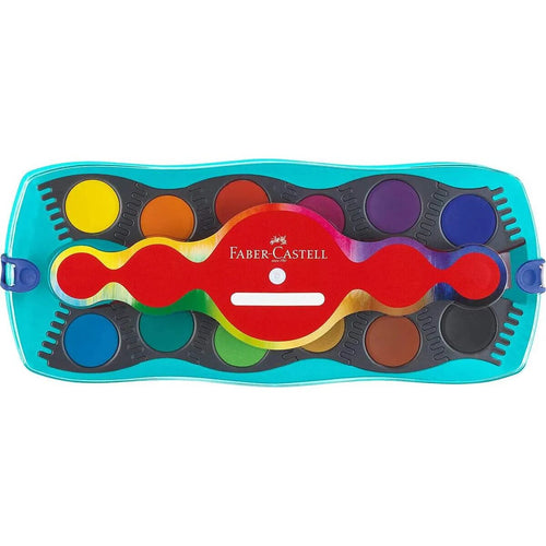 Faber-Castell 125003 Farbkasten Connector mit 12 Farben und Deckweiß
