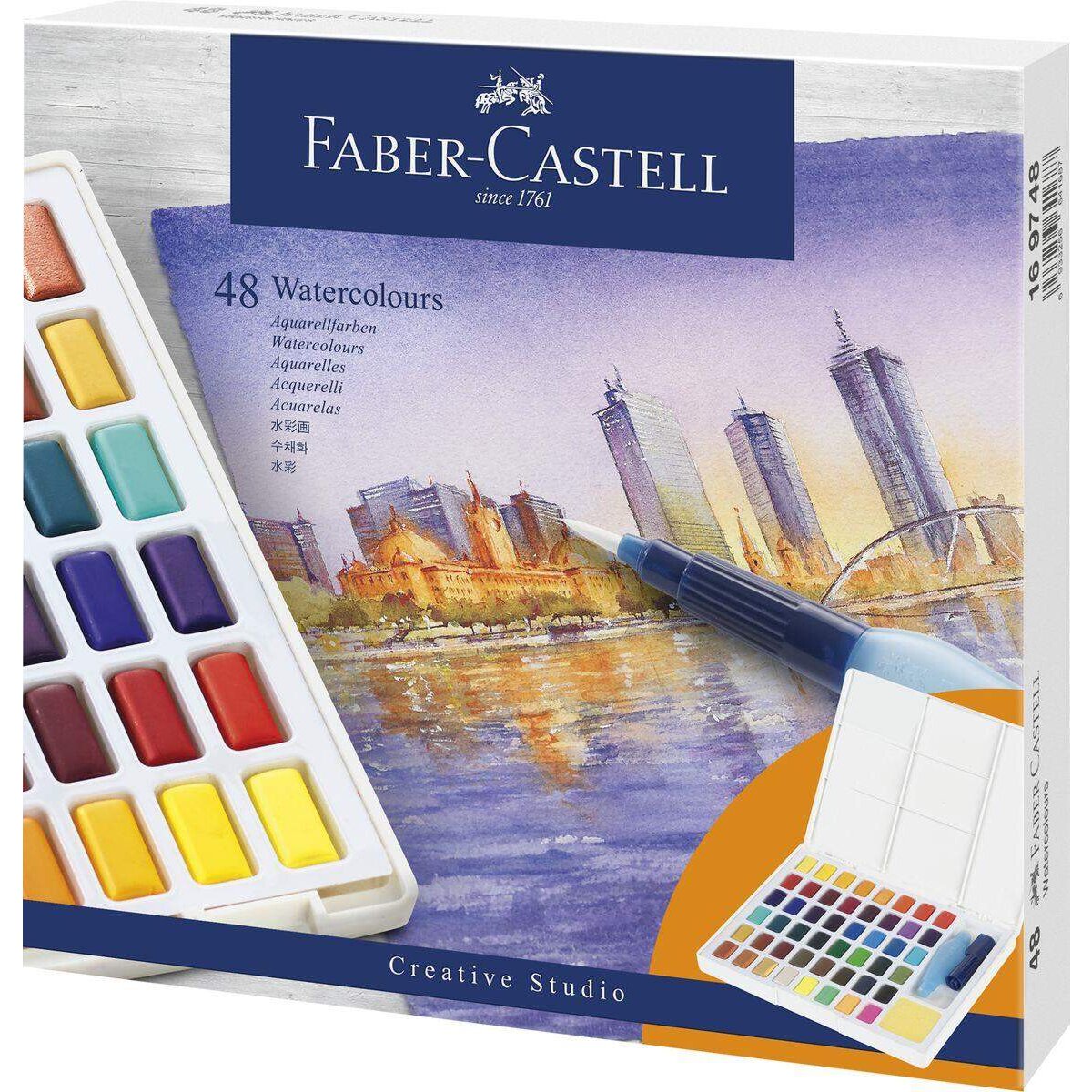 Aquarellfarben in Näpfchen 48er Etui