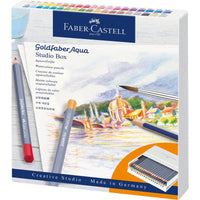Faber-Castell Aquarellstifte Goldfaber Aqua, 38er Studio Box inklusive Zubehör - Produktansicht bei Farbe und mehr