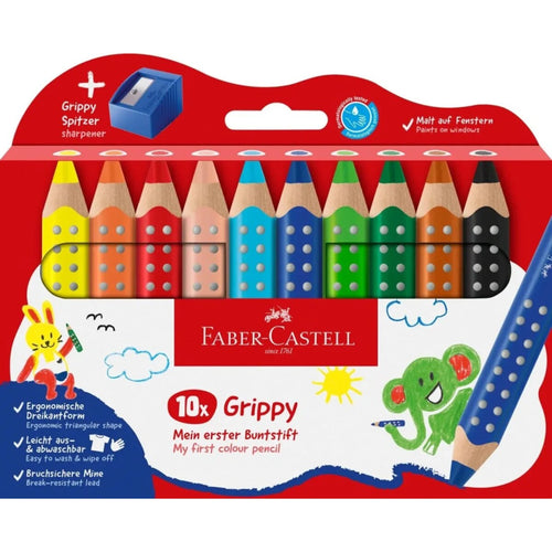 Buntstift Grippy 10er Set mit Spitzer
