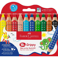 Faber-Castell Buntstift Grippy 10er Set mit weicher XXL Jumbo Mine - Produktansicht bei Farbe und mehr