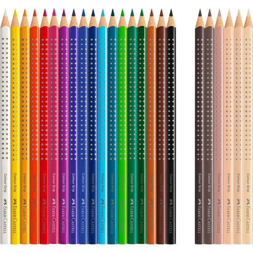 Faber-Castell 24er Kartonetui (18+6) Colour Grip Buntstifte Skin Tones