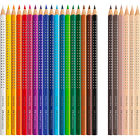 Faber-Castell 24er Kartonetui (18+6) Colour Grip Buntstifte Skin Tones - Detailansicht