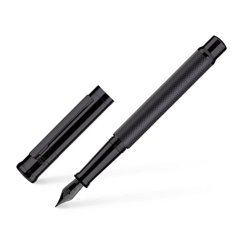 Faber-Castell Otto Hutt design04 Füllfederhalter sw pvd karo F
