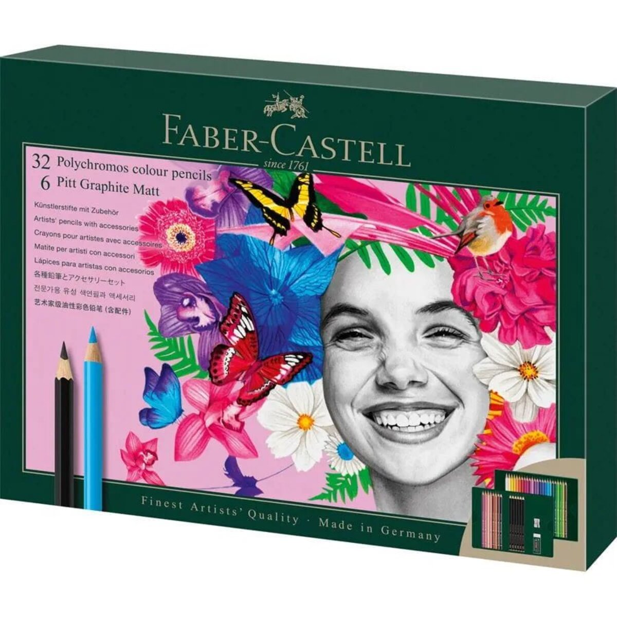 Faber-Castell Polychromos & Pitt Graphite Matt Geschenkset, 40er