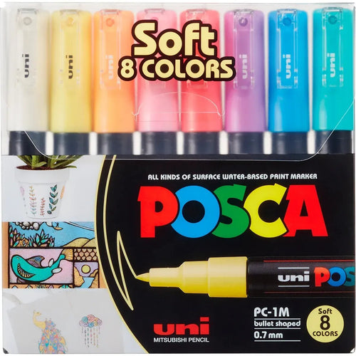 Marker UNI POSCA PC-1MC 8er Set Pastell