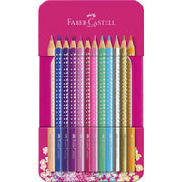 Faber-Castell Sparkle Buntstifte Metalletui mit 12 Sparkle Buntstiften - Produktansicht bei Farbe und mehr
