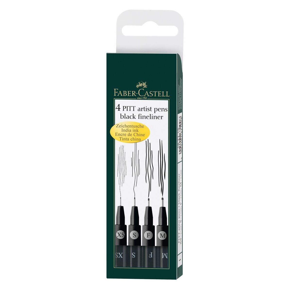 Faber-Castell Tuschestift Pitt artist pen, Farbe 199, 4 Stück