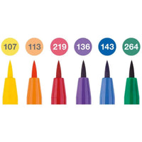 Faber-Castell Tuschestift Pitt Artist Pen B colour 6x - Detailansicht