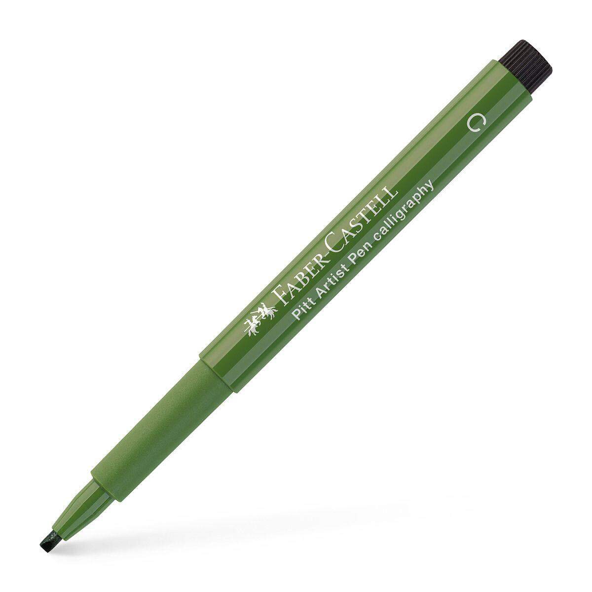 Faber-Castell Tuschestift Pitt Artist Pen Calligraphy, 2,5 mm, chromoxydgrün stumpf